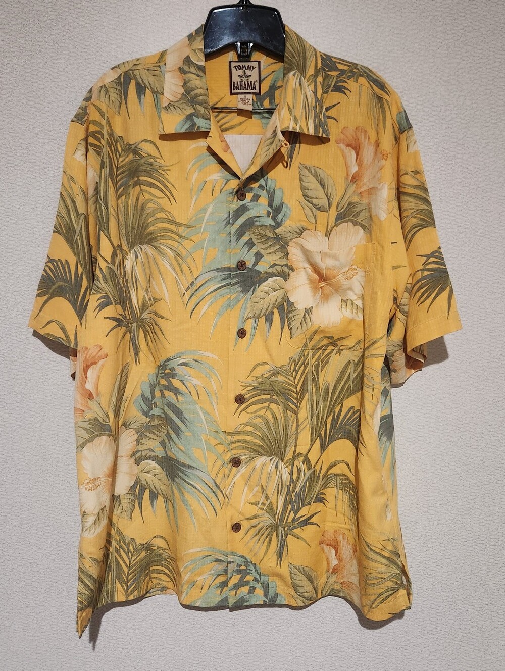 Tommy Bahama Mens Tropical Floral Silk Button Down Shirt Small Beach Summer